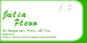 julia plevo business card